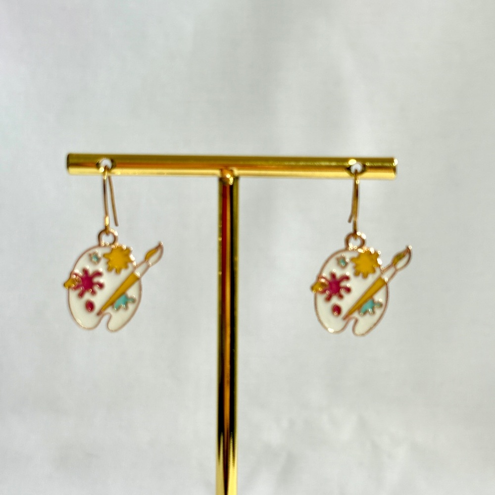 Artistic Palette Dangle Earrings